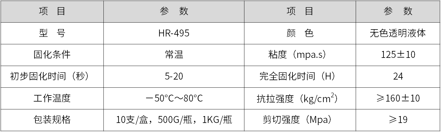 HR-495 粘塑料快干胶